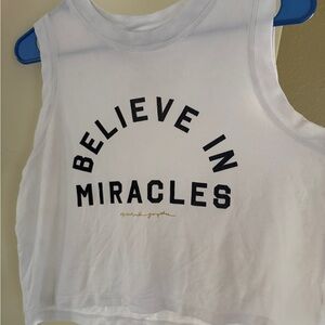 Spiritual Gangster, Miracle White Tee with Black and Gold Text